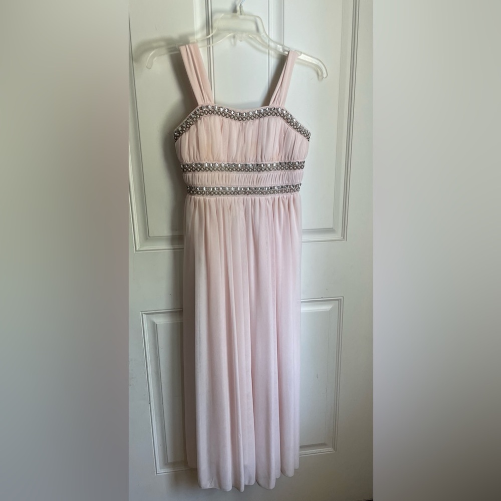 Light pink dress with pearls